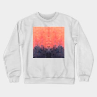 Geometric Abstract Mountain Sunset Crewneck Sweatshirt